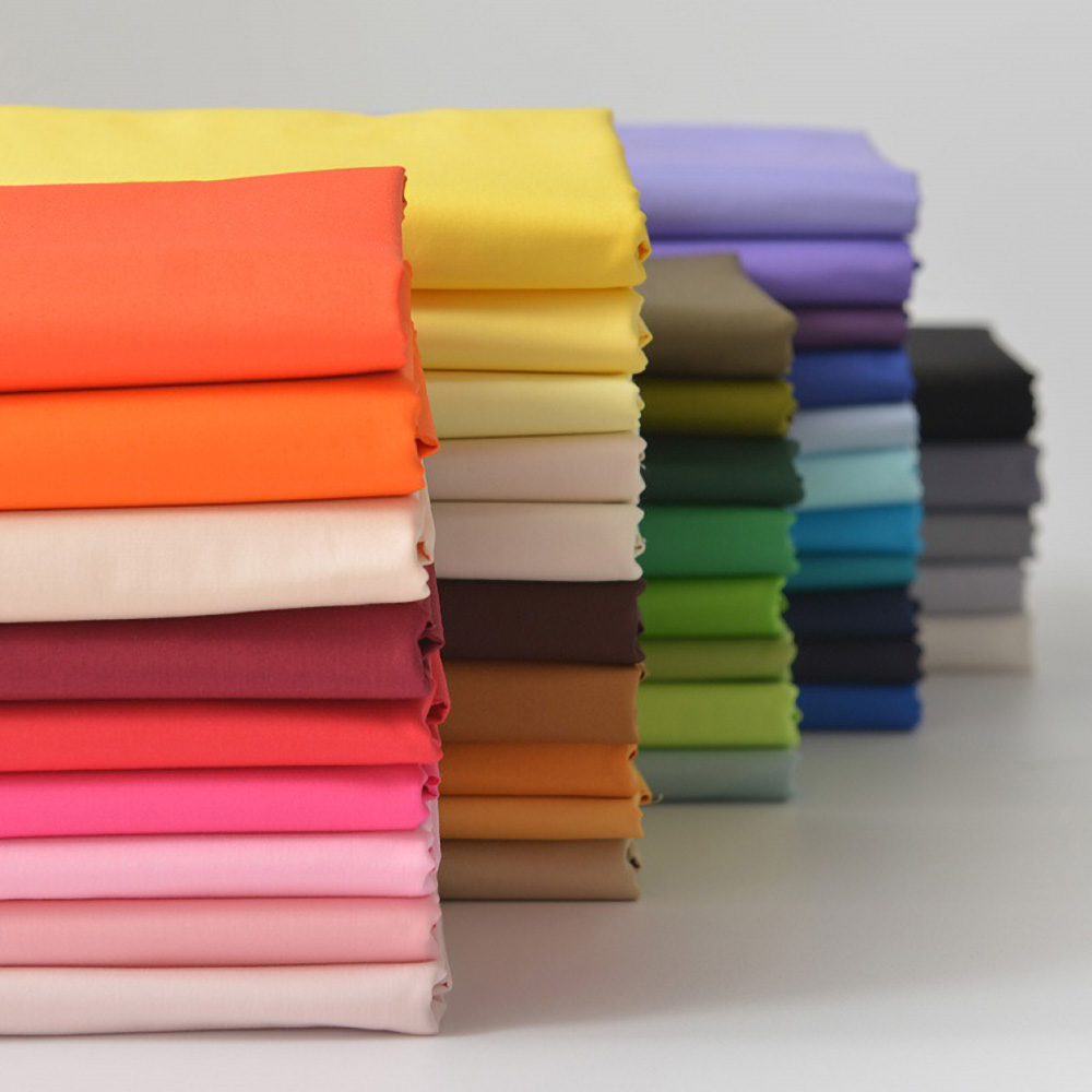 Baby Clothing Organic - 140x50cm Poplin Cotton Fabric Pre-Shrunk Solid