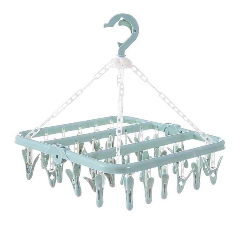 1 Pcs 32 Clips Folding Clothes - огляд і ціна Baby Clothing Hanging Rack