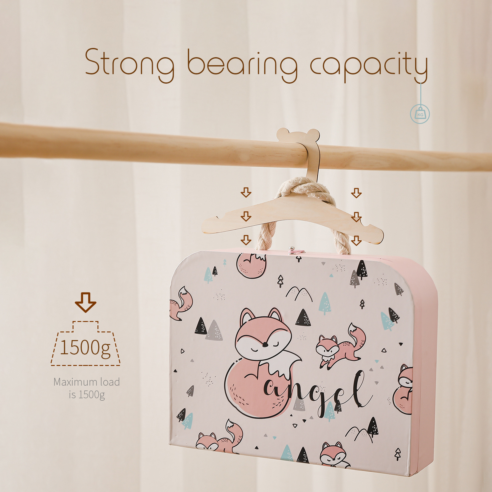 5/10pcs Wooden Baby Hangers Ki - огляд і ціна Baby Clothing Hanging Rack